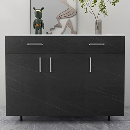 Decotalk Black Marble Contact Paper for Countertops Waterproof Vinyl Countertop Wallpaper Peel and Stick Marble Contact Paper for Kitchen Counter 17.7"x120" Black Contact Paper for Cabinets Decorative - Image 5