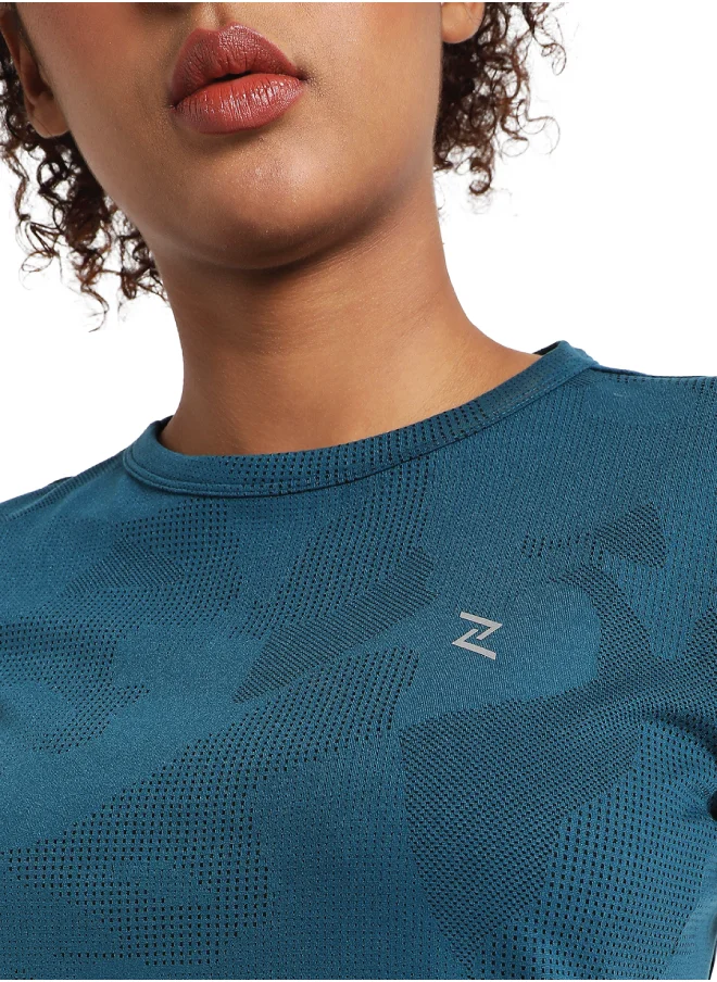 ZAECY Crew Neck T-shirt  Teal