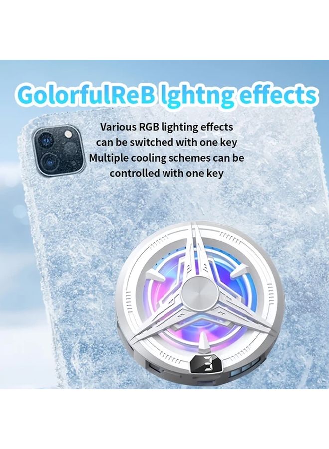 2025 Dark Night Magnetic Phone Cooler RGB Cooling Fan With Temperature Display For Mobile Games - Image 4
