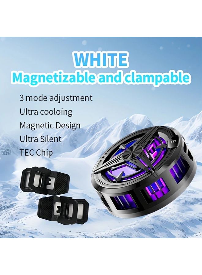 2025 Dark Night Magnetic Phone Cooler RGB Cooling Fan With Temperature Display For Mobile Games - Image 1