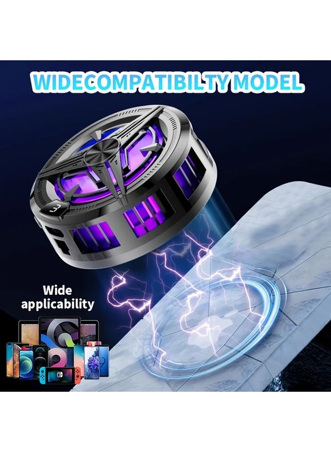 2025 Dark Night Magnetic Phone Cooler RGB Cooling Fan With Temperature Display For Mobile Games - Image 5