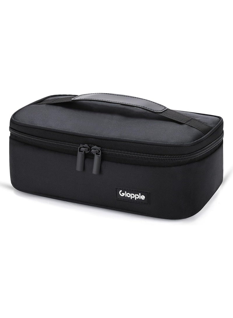 Gloppie Small Lunch Bag for Adults & Kids - Compact Insulated Lunch Box, Durable & Food-Grade Lining | Portable Cooler for Work, School, Travel (Black) - Image 4