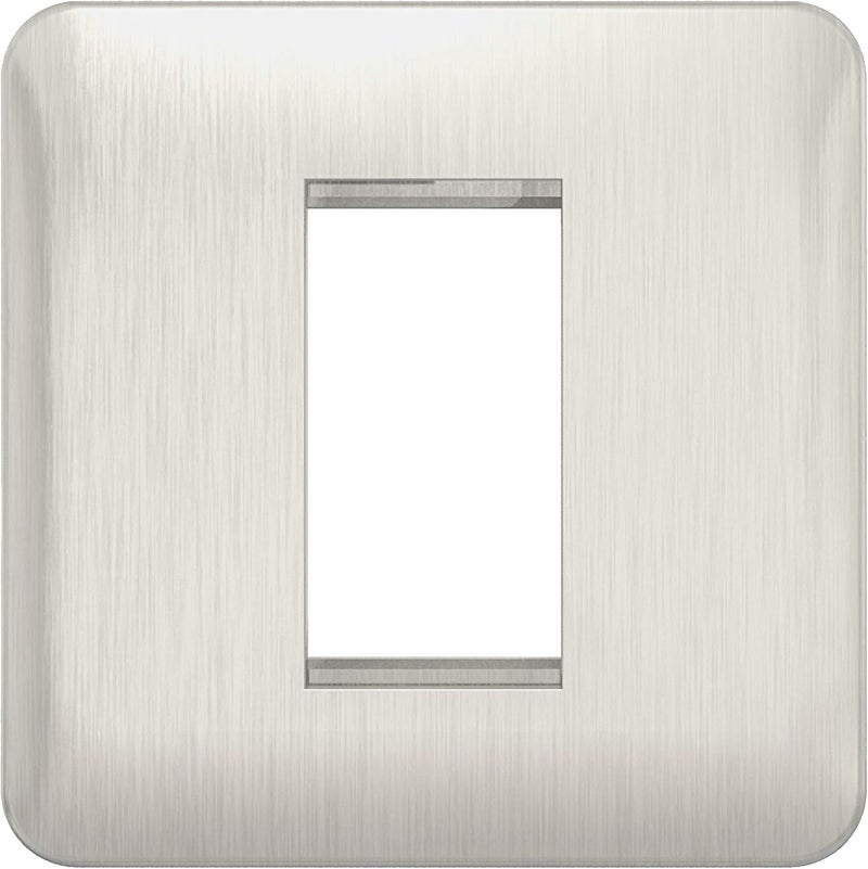 Schneider Electric Lisse Euro Module Plate - Stainless Steel - Image 1