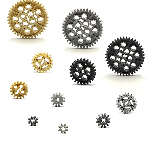 dspitwod Technical Gears Axle Pin Connectors Rubble Wheels Connectors Rack Gear Screw Track Building Brick Pieces Sets Compatible with Major Brand STEM Learning Kits for Kids Age 814 Years - Image 5