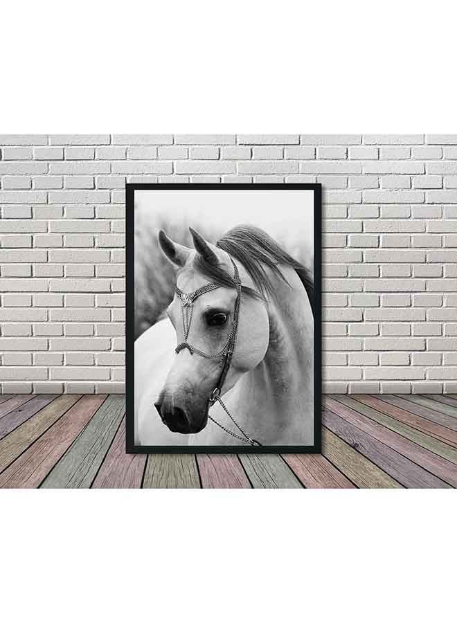 LOWHA Horse Wall Art Poster Black/White - Image 2