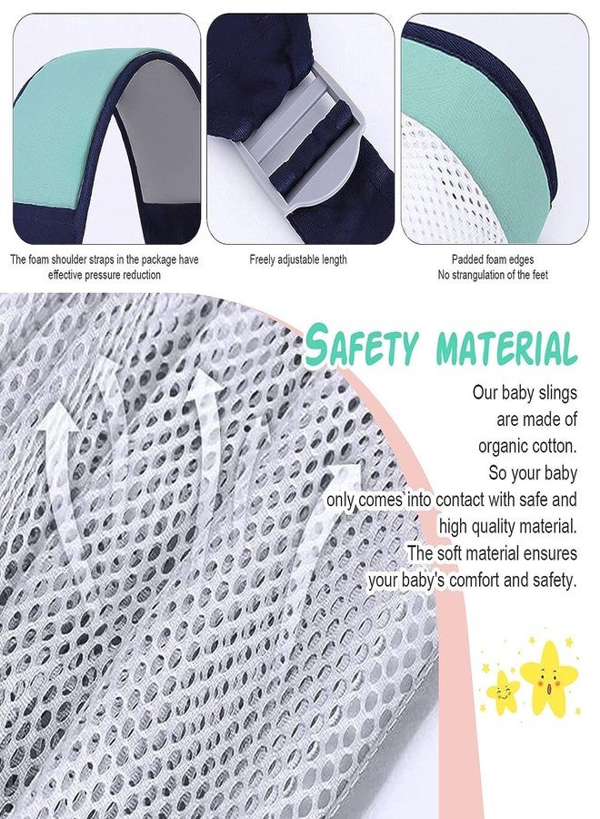 RIVUGJA Adjustable Ergonomic Baby Carrier Sling Wrap with Breathable 3D Mesh - for Newborns to Toddlers Sling with Thick Shoulder Straps for Maximum Support for Active Parents and On-The-Go Lifestyle - Image 3