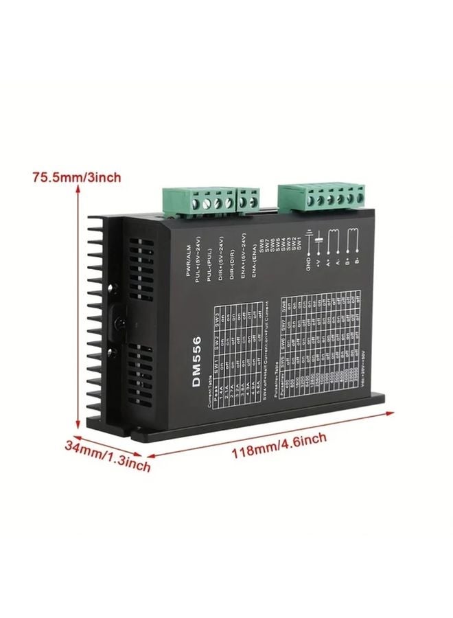 DM556 محرك خطوة سائق CNC وحدة تحكم رقمية 20 50V DC 5.6A لنماذج Nema 23 24 - Image 5
