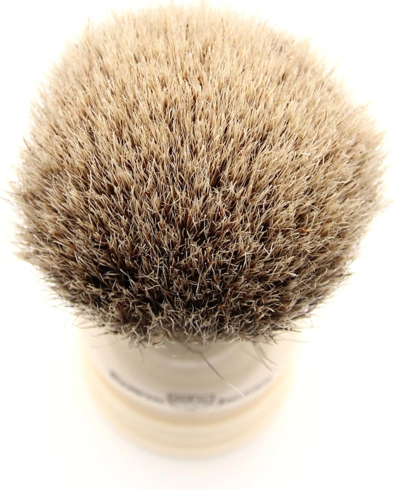 Edwin Jagger Ivory Shaving Brush Silver Tip Large - Image 3