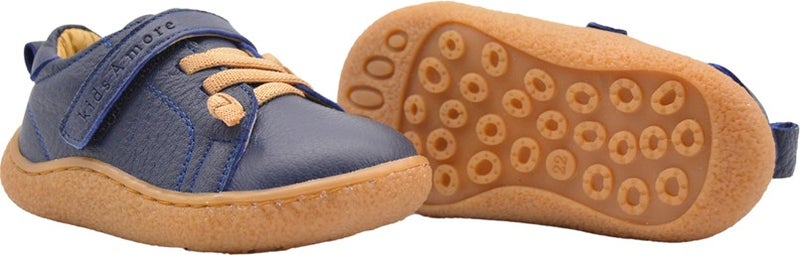 Kids A More Nicolo Elastic Leather Boy's Shoes Navy Blue  - Image 2