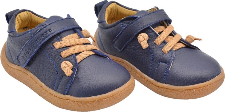 Kids A More Nicolo Elastic Leather Boy's Shoes Navy Blue  - Image 4