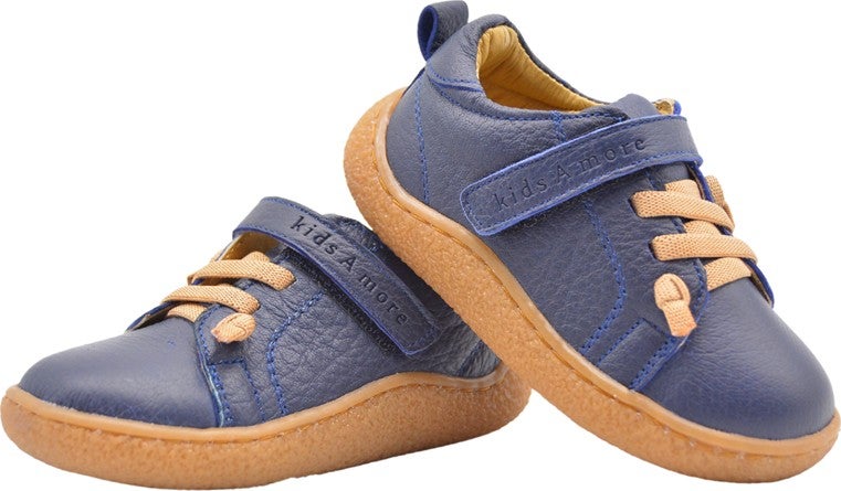 Kids A More Nicolo Elastic Leather Boy's Shoes Navy Blue  - Image 5