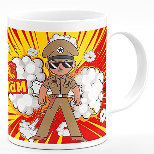 Chhaap Little Singham Hd White Printed Microwave Safe Ceramic Coffee Mug Suitable Gift for Friend | Brother | Sister | Boyfriend | Girlfriend | Boys | Girls | Kids | Cousin (350 ml) (CR5 02) - Image 3