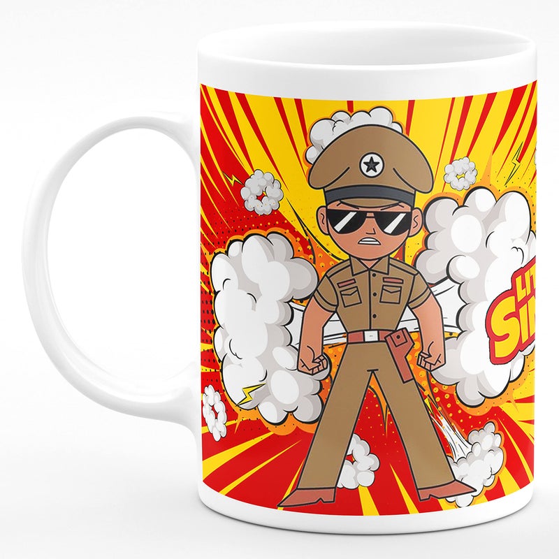 Chhaap Little Singham Hd White Printed Microwave Safe Ceramic Coffee Mug Suitable Gift for Friend | Brother | Sister | Boyfriend | Girlfriend | Boys | Girls | Kids | Cousin (350 ml) (CR5 02) - Image 4