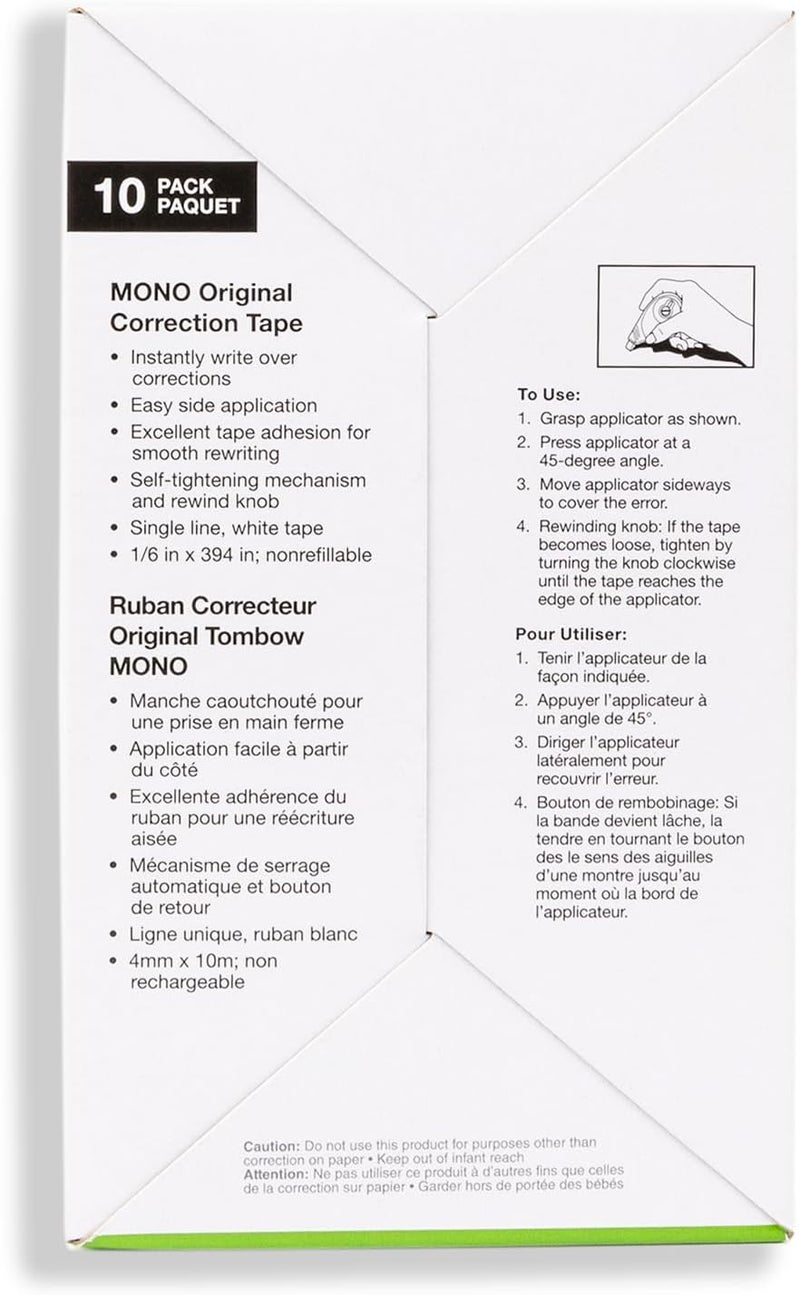 Tombow MONO Original Correction Tape - 10 Pack - Image 3