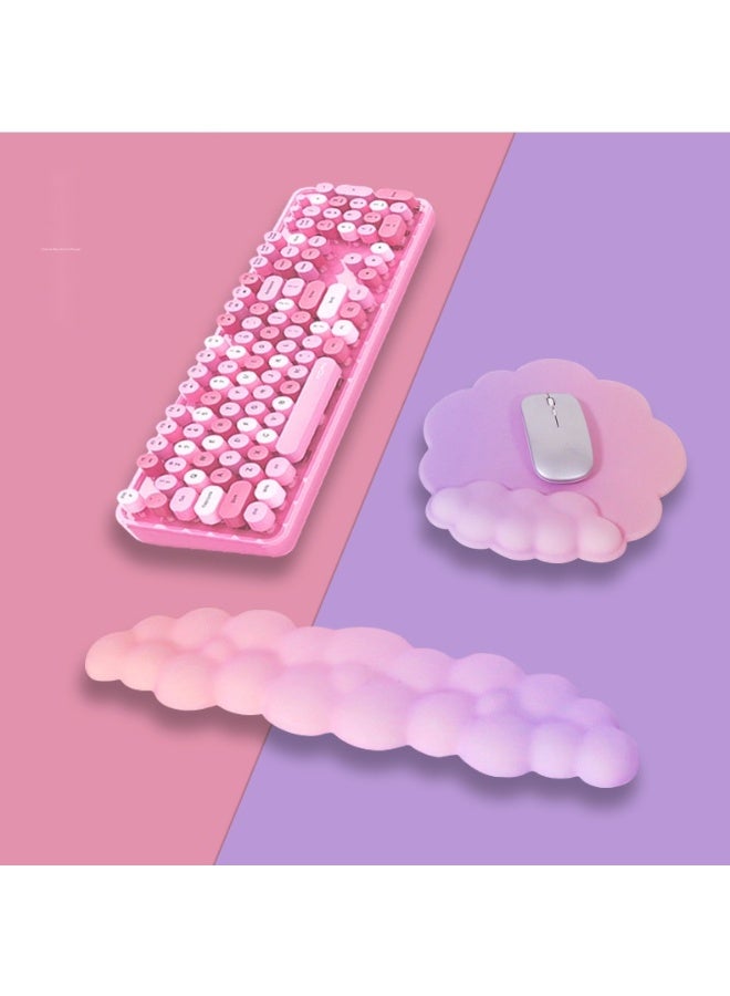 نيمي وسادة ماوس سيليكون مضادة للانزلاق، وسادة مكتب للحاسوب، وسادة دعم للرسغ بتصميم كارتوني لطيف للفتيات - Image 2