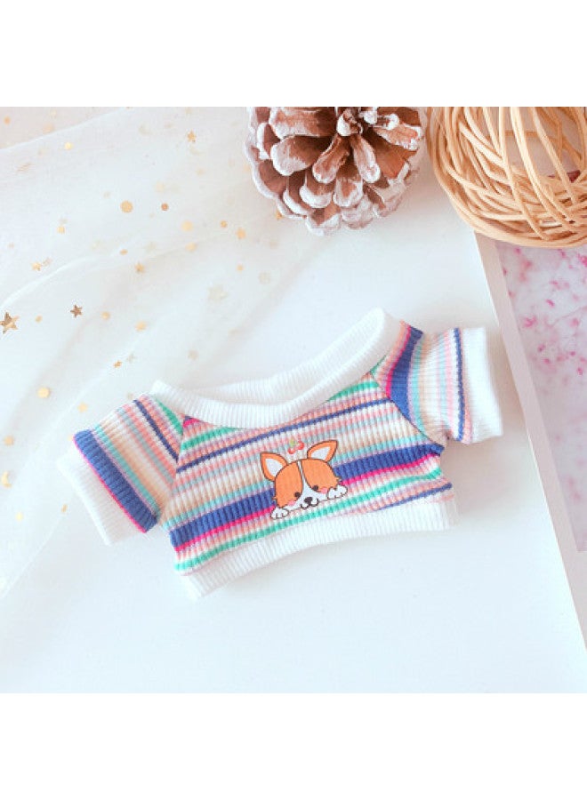 Cotton Doll 20cm Baby Clothes Star Doll Normal Body Fat Naked Baby Double-sided Leather Hat Leather Jacket-Specifications:20cm-Color:Kengtiao Clothes Blue - Image 1