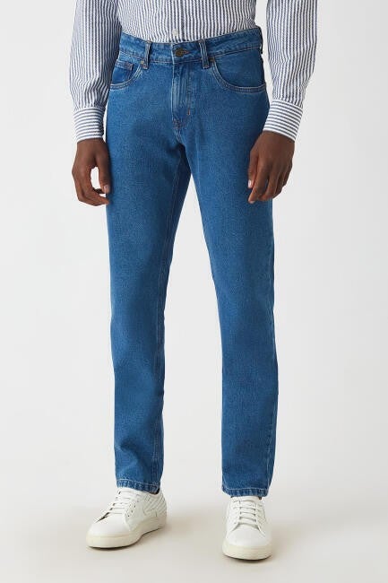 Bisse Men's 5 Pocket Jean Pants BLUE PNJ22K22204_D35  - Image 3
