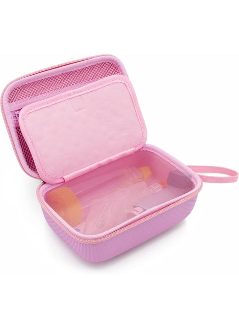 CASEMATIX Pink Travel Case Bag Compatible with Asthma Inhaler, Masks, Spacer - Case Only
