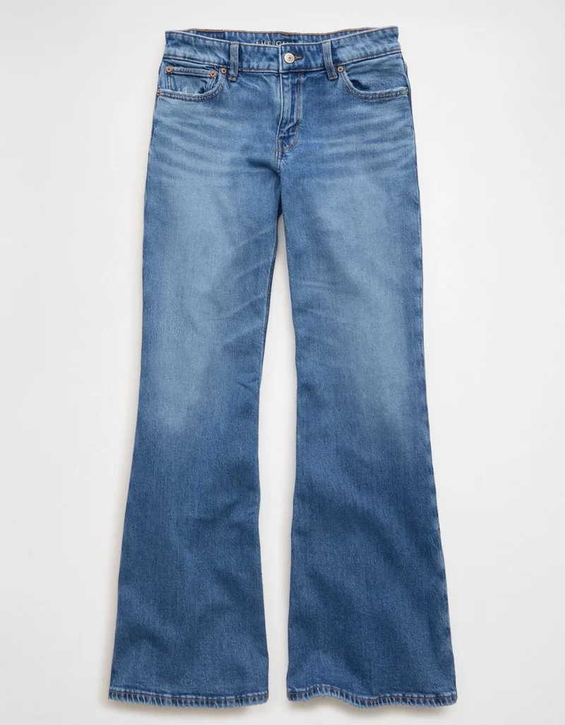 American Eagle  AE Stretch Low-Rise Flare Jean for Women | Best Price UAE