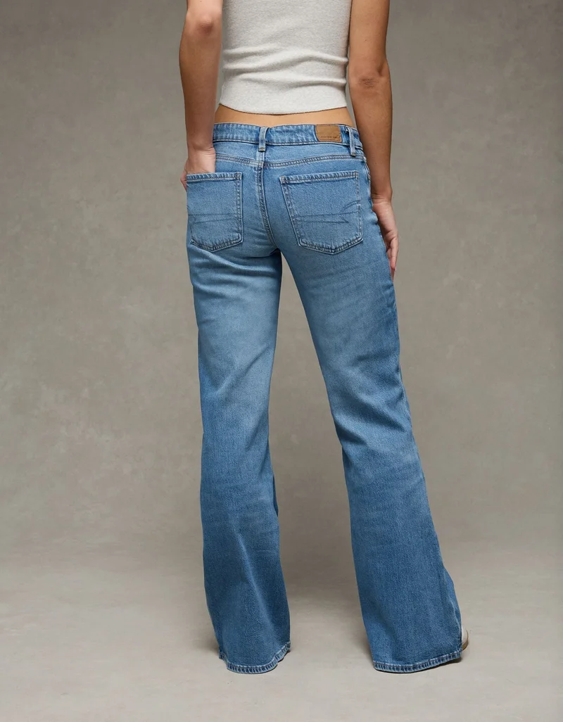 American Eagle  AE Stretch Low-Rise Flare Jean for Women | Best Price UAE