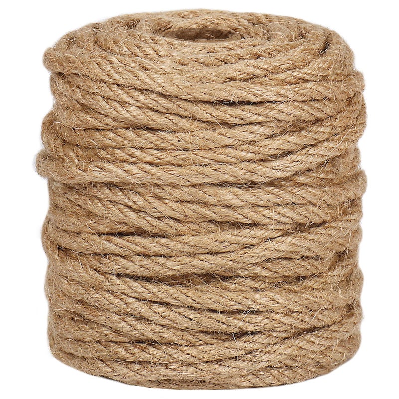 Vivifying 5Mm Jute Rope  98 Feet Strong Natural Jute Twine For Crafts  Cat Scratching Post  Garden Plants  Bundling And Hanging (Brown) - Image 1