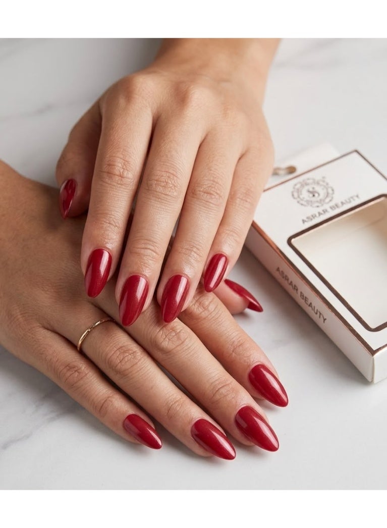 Press On Nails set - 12 Pieces RED