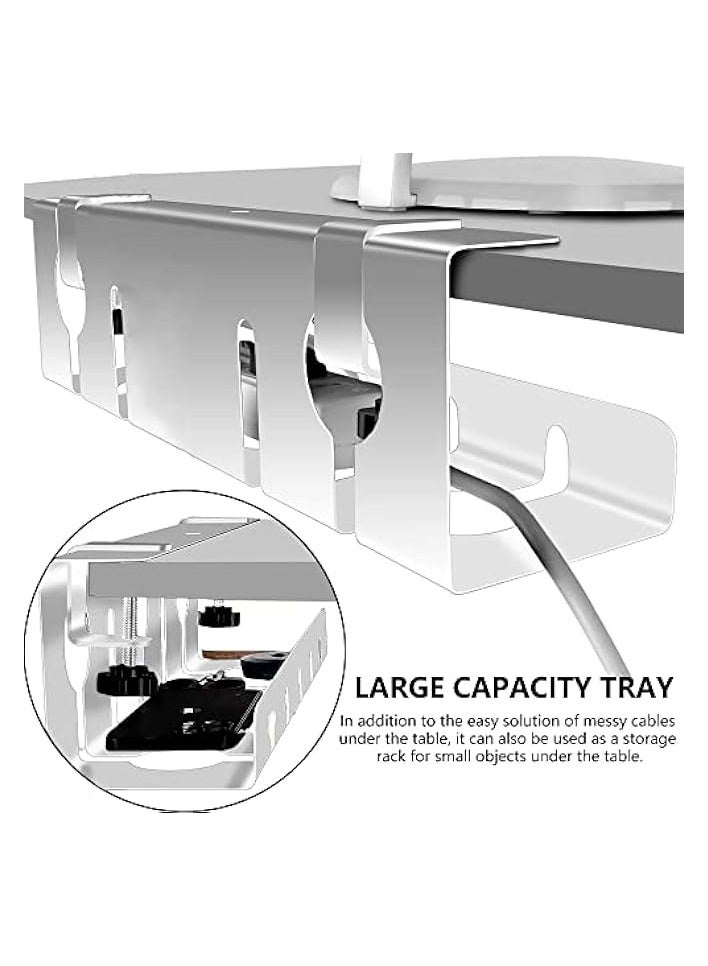 بروماس صينية إدارة الكابلات تحت المكتب - لا تسبب ضررًا للمكتب، إدارة كابلات المكتب الدائمة المثالية، مشابك مطورة لإدارة الكابلات تحت الطاولة يتم تركيبها بدون حفر على حامل كابل المكتب - Image 2