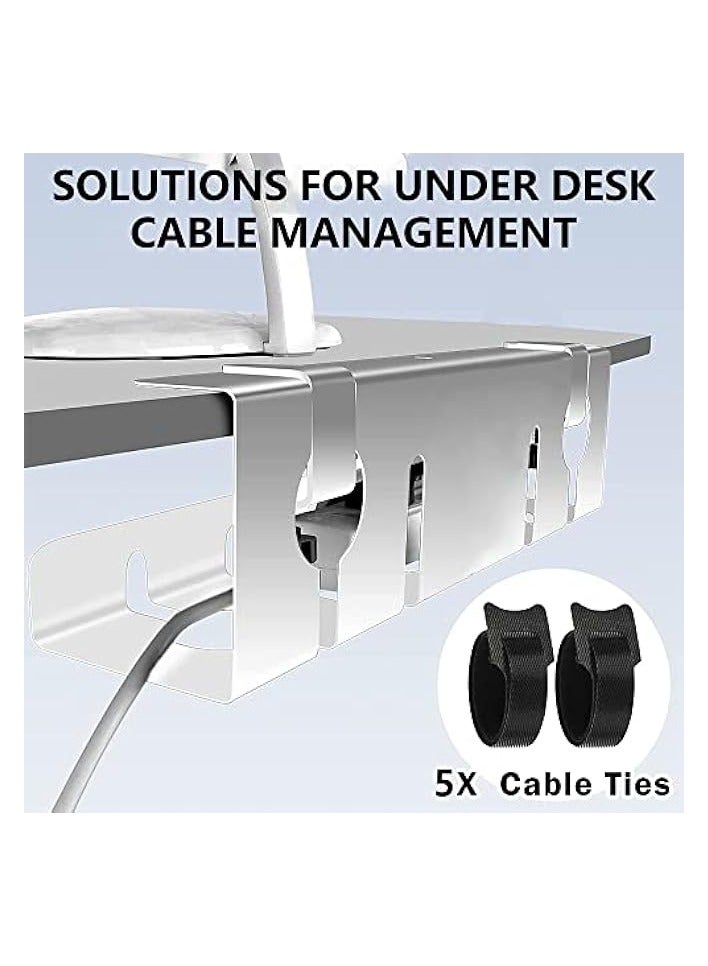 بروماس صينية إدارة الكابلات تحت المكتب - لا تسبب ضررًا للمكتب، إدارة كابلات المكتب الدائمة المثالية، مشابك مطورة لإدارة الكابلات تحت الطاولة يتم تركيبها بدون حفر على حامل كابل المكتب - Image 4