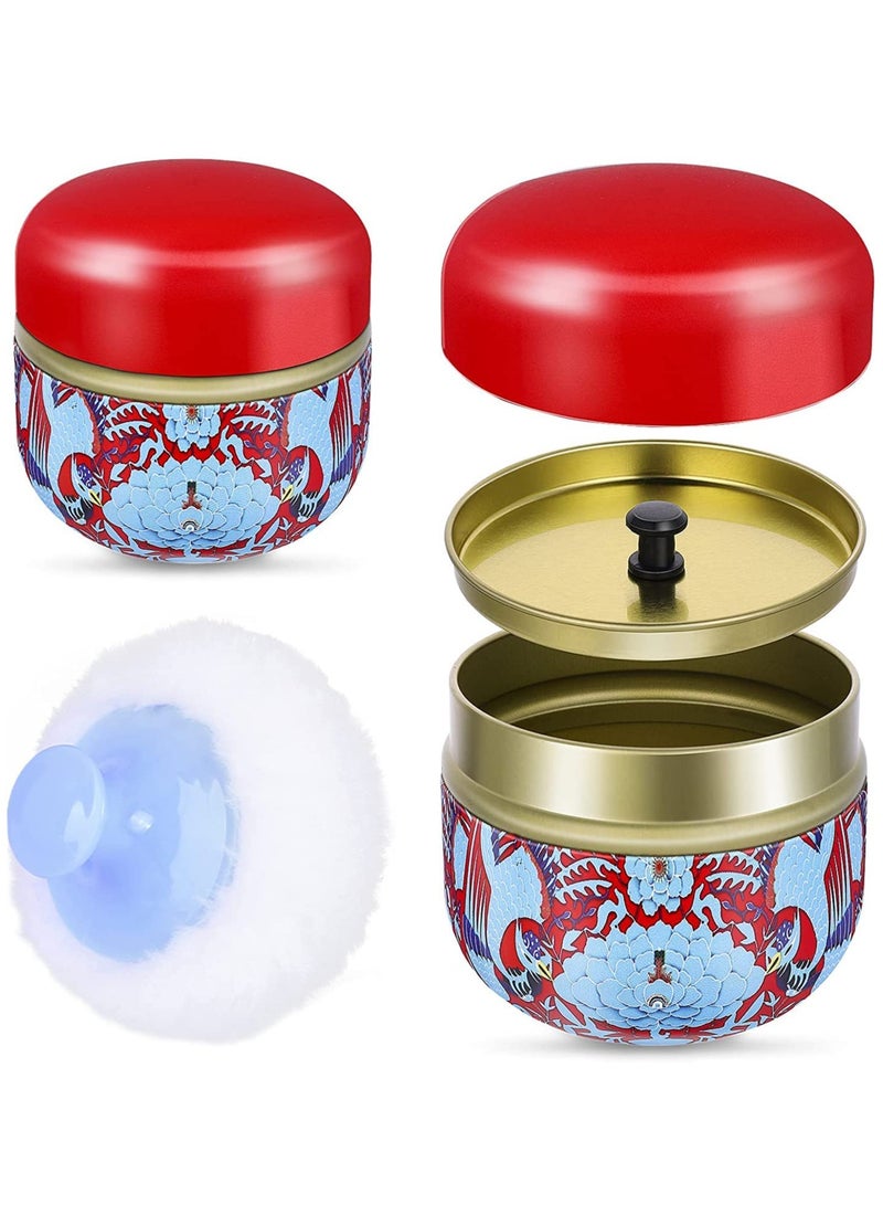 SYOSI Powder Case with Powder Puff for Body Powder Empty Container Dusting Powder Box Baby After Bath Powder Puff Kit Makeup Powder Dispenser Case - Image 1
