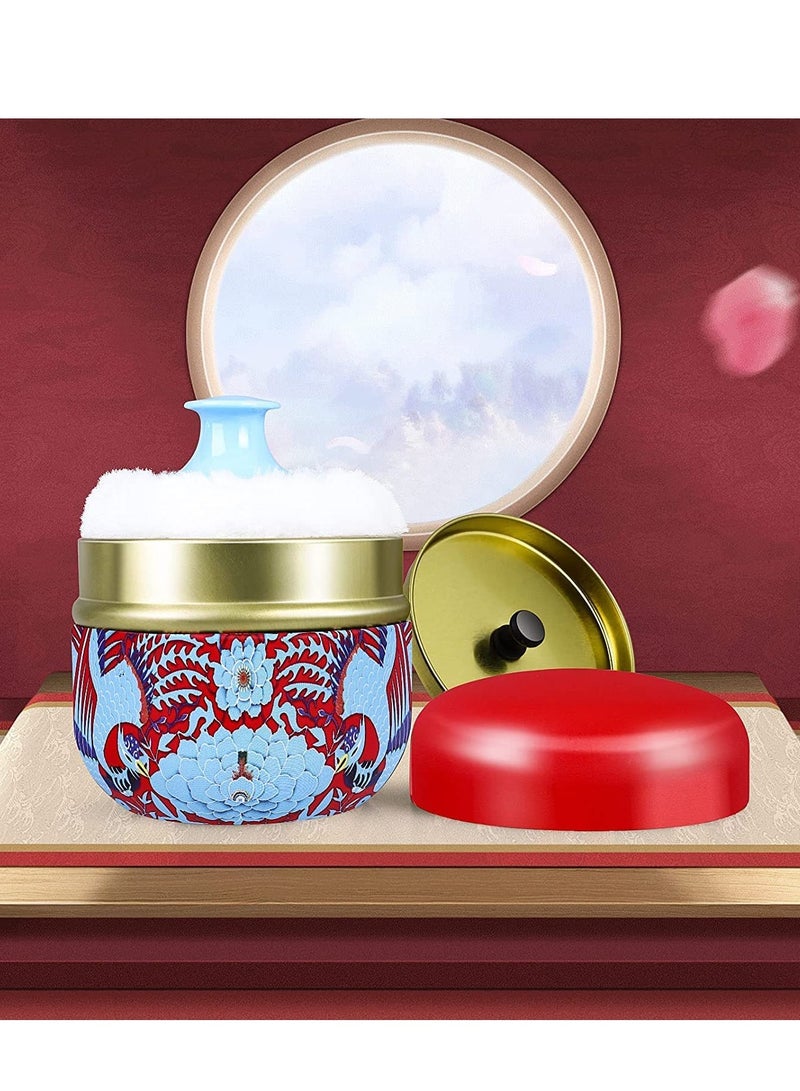 SYOSI Powder Case with Powder Puff for Body Powder Empty Container Dusting Powder Box Baby After Bath Powder Puff Kit Makeup Powder Dispenser Case - Image 4