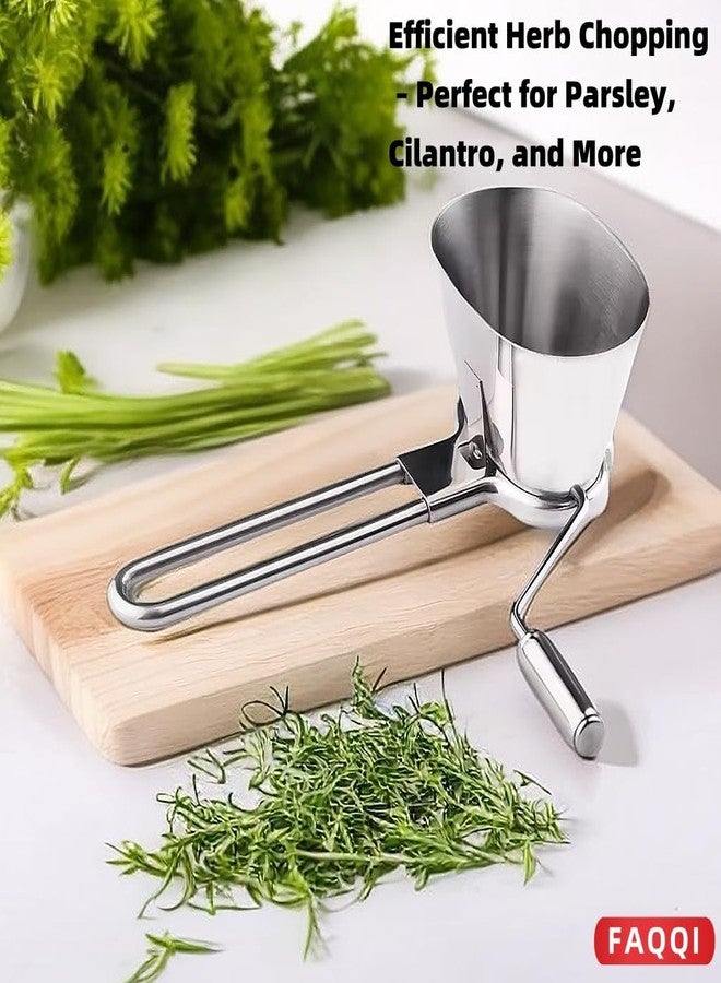 FAQQI Stainless Steel Parsley Chopper Roller - Herb Roller Mincer, Fresh Herb Cutter and Shredder - Image 2