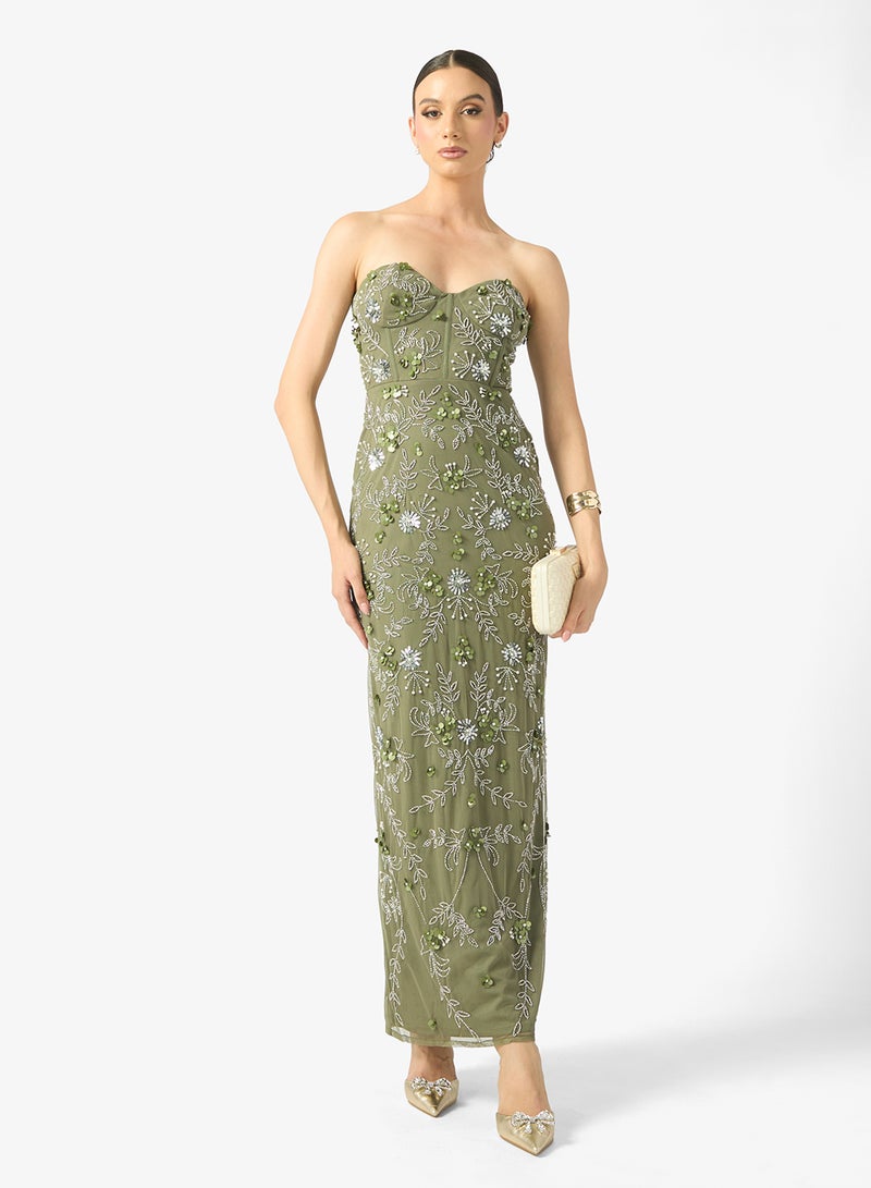 بيوت فستان ماكسي أليا مزين بالترتر - Image 4