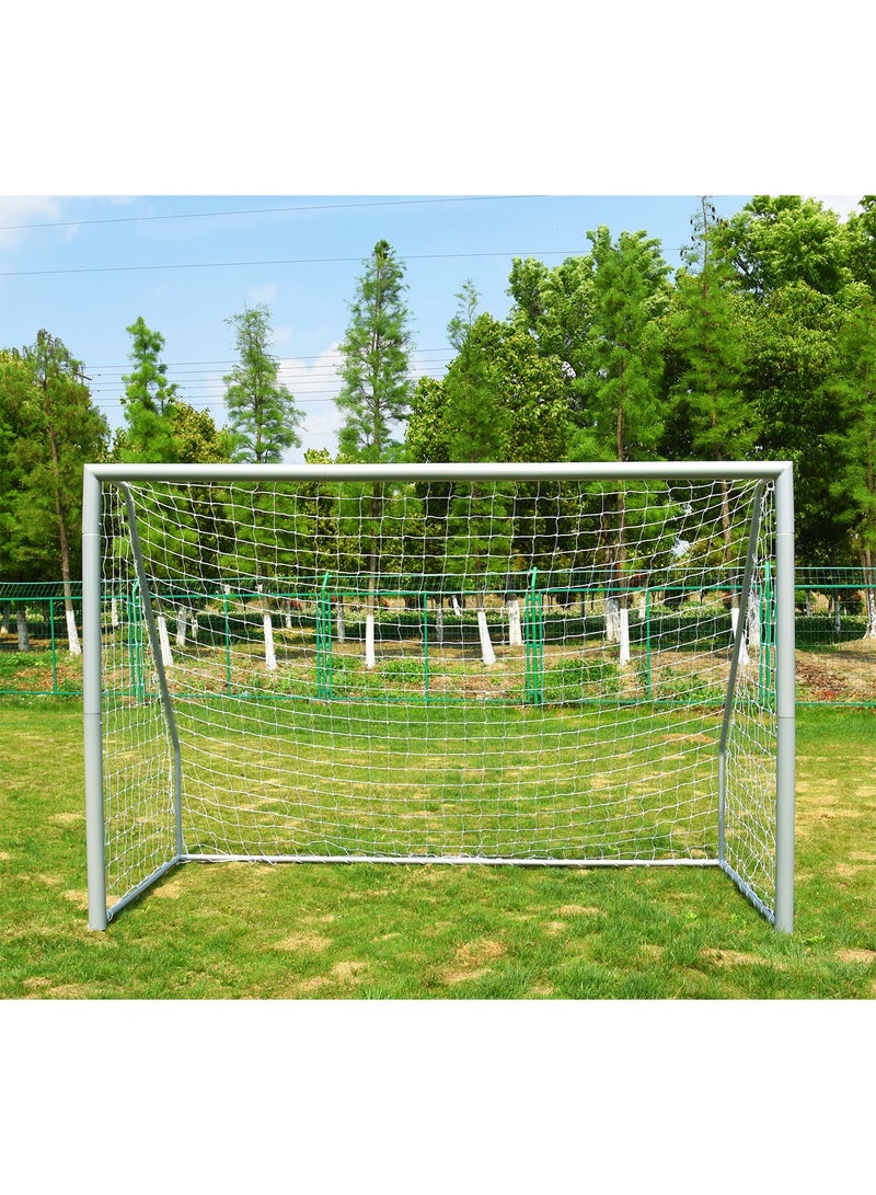 GT-Wheel Professional Soccer Football Goal Metallic Stainless Steel Thick Durable Goal with Net for Adults and Children - Image 3