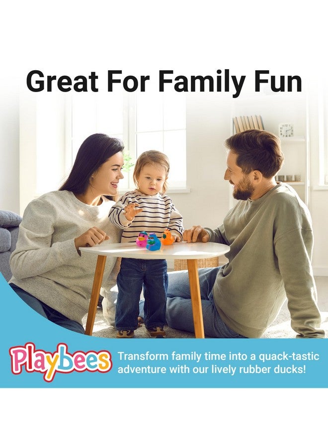 Playbees لعبة البط المطاطي للأطفال - 50 حزمة - لعب حسي، تخفيف التوتر، هدايا عيد الميلاد، هدايا عيد الميلاد للأطفال، حوافز الفصول الدراسية، نشاط الصيف على الشاطئ والمسبح - النمط 3 - Image 5