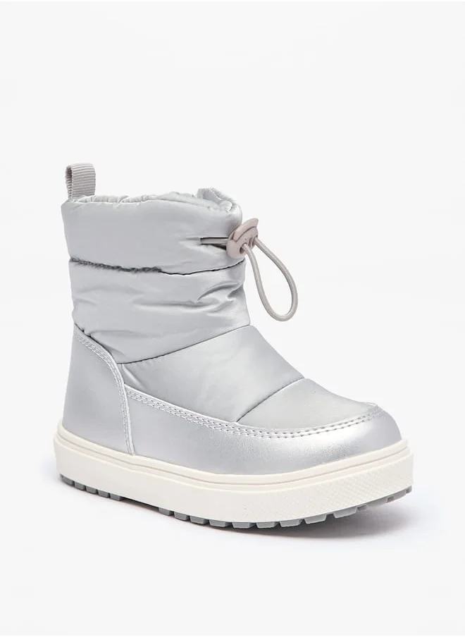 جونيورز Girls Solid Ankle Boots with Zip Closure and Pull Tabs