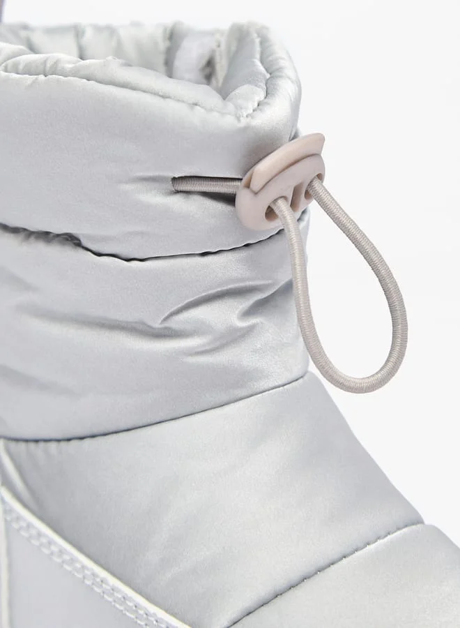 جونيورز Girls Solid Ankle Boots with Zip Closure and Pull Tabs