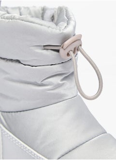 JUNIORS Girls Solid Ankle Boots with Zip Closure and Pull Tabs  - Image 4