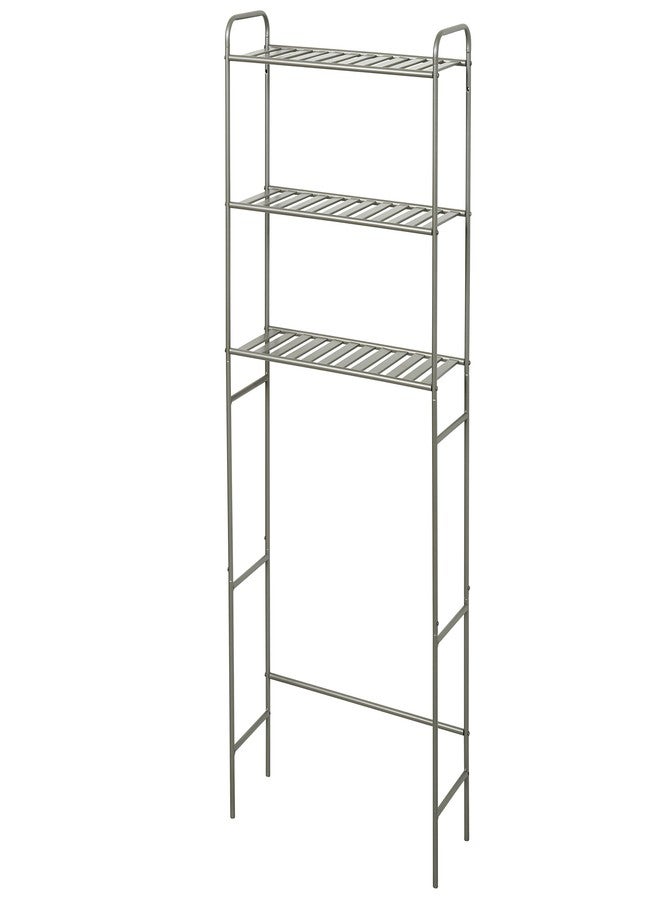 Zenna Home 2265NN Slat Style Bathroom Space Saver, Satin Nickel - Image 1
