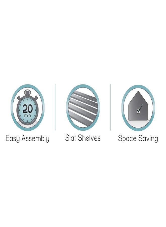 Zenna Home 2265NN Slat Style Bathroom Space Saver, Satin Nickel - Image 5