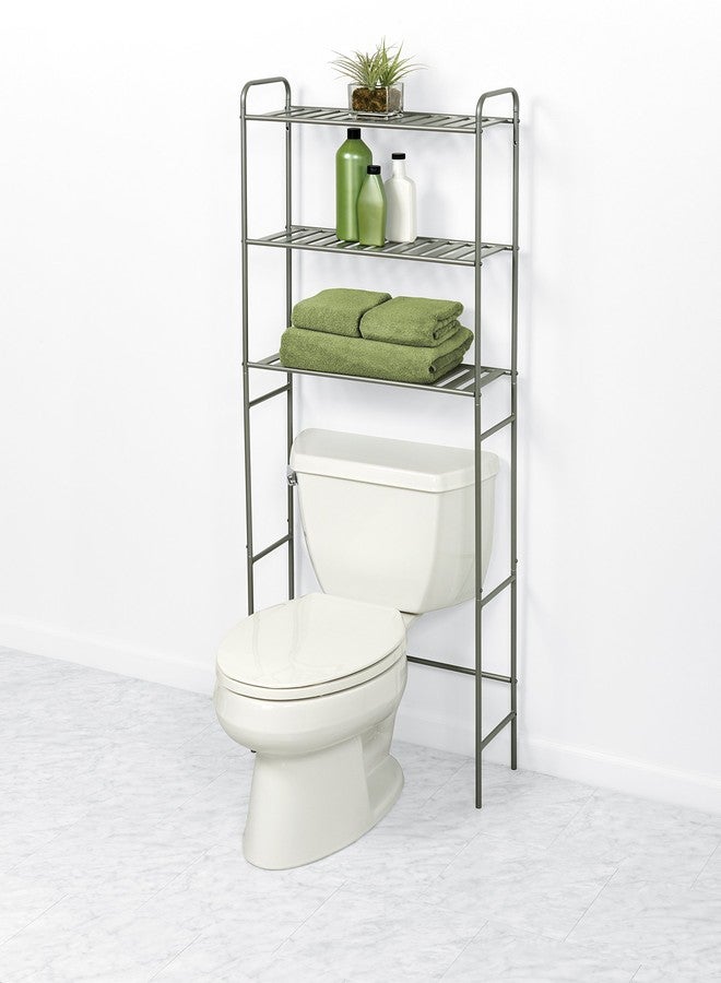 Zenna Home 2265NN Slat Style Bathroom Space Saver, Satin Nickel - Image 2