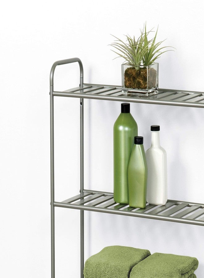 Zenna Home 2265NN Slat Style Bathroom Space Saver, Satin Nickel - Image 3