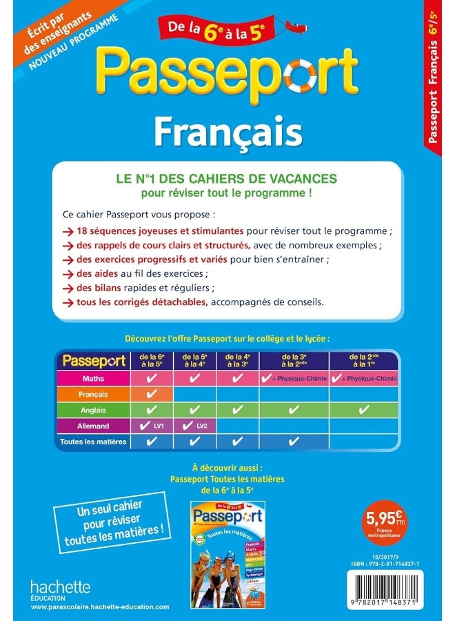 Passeport - Français - De la 6e à la 5e - Cahier de vacances 2024 - Image 2