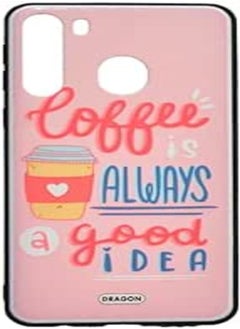 Dragon Plastic Creative Back Phone Protection Case Print Design With Silicone Safety Edges And 3D Back Print For Samsung Galaxy A21 - Multi Color