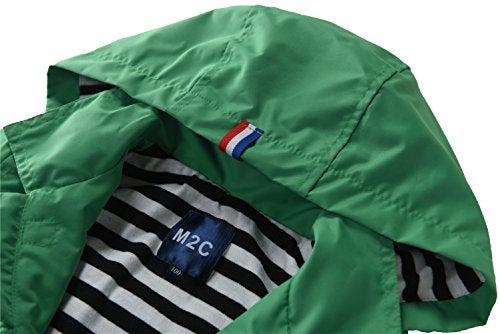 M2C Boys Hooded Rain Jacket Waterproof Light Windbreaker 4-5 Green - Image 4