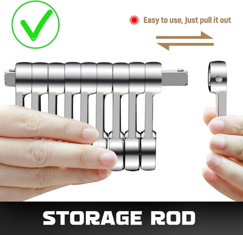 DISEN 9pcs Torque Adapter Set SAE - Durable Torque Wrench Adapter, 3/8" Drive, 12 Point - Image 4