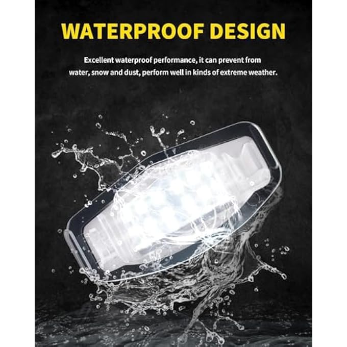 أكس سبرينج مصابيح لوحة ترخيص LED قطعتين 6000K مصابيح لوحة ترخيص بيضاء ساطعة مع تركيب سهل التوصيل والتشغيل ترقية مثالية للسيارات والشاحنات والسيارات الرياضية متعددة الاستخدامات - Image 4