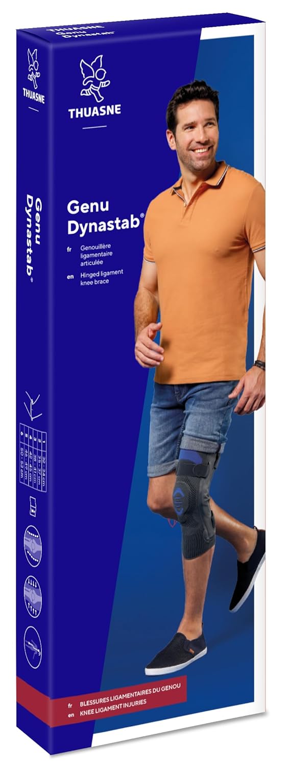 Thuasne دعامة الركبة THUASNE Genu Dynastab - دعامة مفصلية ممتازة للأربطة - استقرار جانبي ووسطي - جهاز طبي CE (المقاس 3) - Image 5