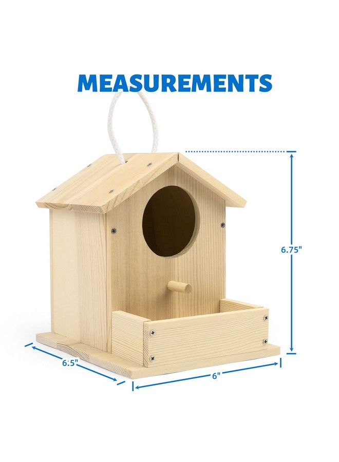 LotFancy Bird House Kit Diy Wooden Birdhouse Kits Bulk Arts And Crafts Painting Kits For Kids And Adults To Build And Paint Including Paints & Brushes - Image 4