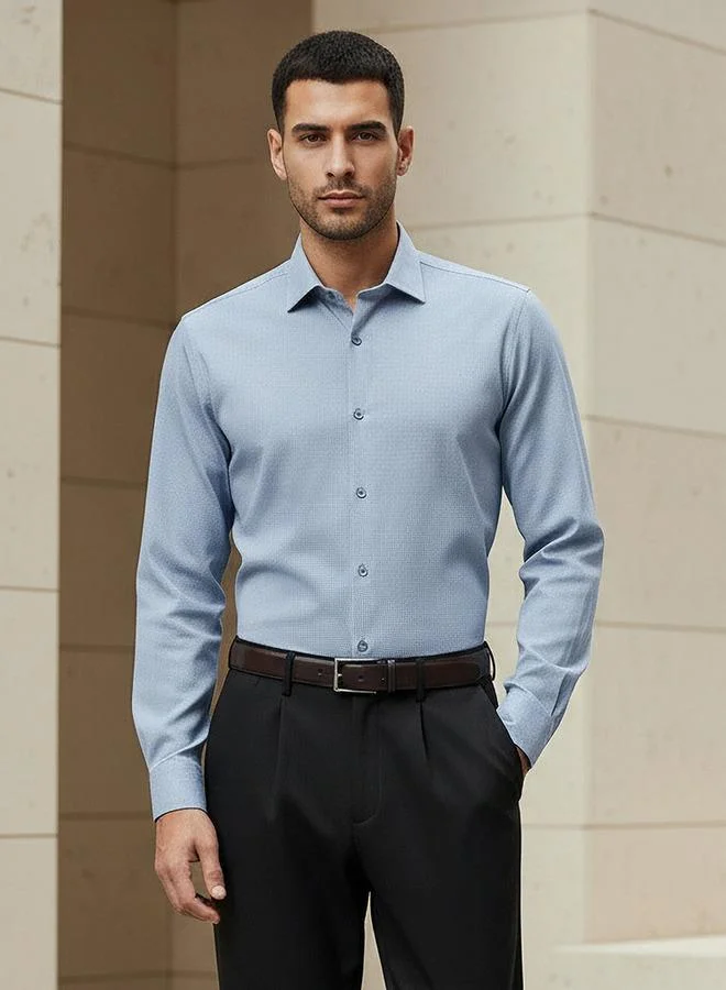 Splash FAV Men Regular Fit Collar Textured Long Sleeve Shirt