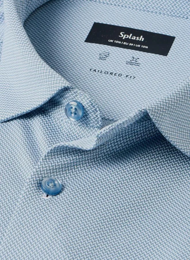 Splash FAV Men Regular Fit Collar Textured Long Sleeve Shirt